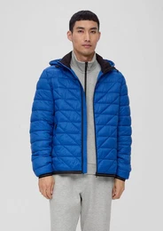 Allwetterjacke Steppjacke mit Kontrast-Details Kontrast-Details