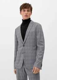 Sakko Slim: Sakko aus Interlockjersey