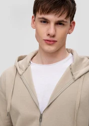QS Outdoorjacke Basic-Sweatjacke Khaki/Beige/Braun