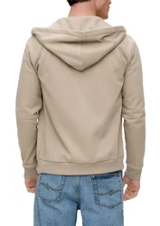 QS Outdoorjacke Basic-Sweatjacke Khaki/Beige/Braun