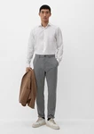 s.Oliver BLACK LABEL Stoffhose Slim Jogger Business-Style schwarz