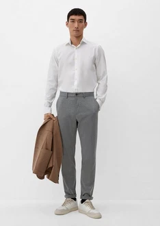 s.Oliver BLACK LABEL Stoffhose Slim Jogger Business-Style