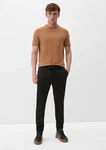 s.Oliver BLACK LABEL Stoffhose Slim Jogger Business-Style schwarz