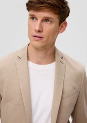 s.Oliver BLACK LABEL Sakko JOGG aus Stretch-Jersey Beige/Braun/Khaki