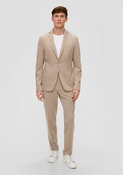 s.Oliver BLACK LABEL Sakko JOGG aus Stretch-Jersey Beige/Braun/Khaki