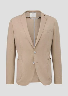 s.Oliver BLACK LABEL Sakko JOGG aus Stretch-Jersey Beige/Braun/Khaki