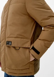 QS Steppjacke Parka Beige/Braun/Khaki