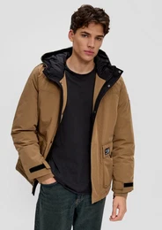 Allwetterjacke Parka mit Steppdetail Label-Patch