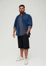 Stoffhose Relaxed: Bermuda mit Tunnelzug