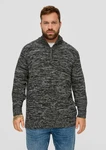 s.Oliver Strickpullover Troyer-Pullover Dunkelgrau/Schwarz/Grau/Hellblau/Hellgrau
