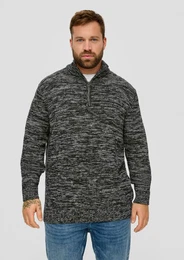 Strickpullover Troyer-Pullover aus Moulinegarn
