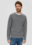 s.Oliver Strickpullover Crew Neck Grau/Dunkelgrau/Hellgrau