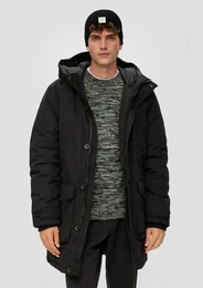 Allwetterjacke Jacke mit fixierter Kapuze Durchzugkordel