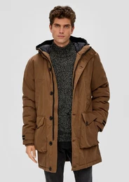 Allwetterjacke Jacke mit fixierter Kapuze Durchzugkordel