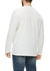 s.Oliver Langarmshirt Longsleeve Weiß/Grau