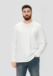 s.Oliver Langarmshirt Longsleeve Weiß/Grau
