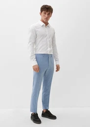 Stoffhose Slim: Hose aus Wollmix
