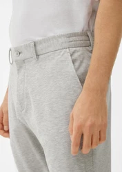 s.Oliver Stoffhose Slim Joggsuit-Hose Stretch-Jersey Grau/Hellgrau