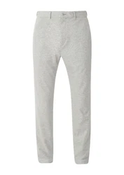 s.Oliver Stoffhose Slim Joggsuit-Hose Stretch-Jersey Grau/Hellgrau