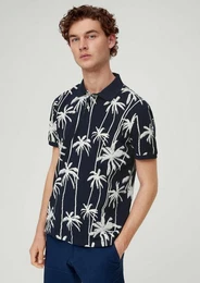 Kurzarmshirt Poloshirt aus reiner Baumwolle
