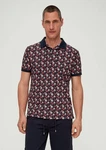 s.Oliver Kurzarmshirt Poloshirt Rot/Mischfarben/Dunkelrot