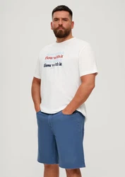 s.Oliver Jeansshorts Jeans-Bermuda Casby Weiß/Creme/Grau