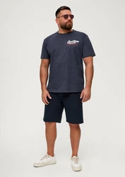 s.Oliver Jeansshorts Jeans-Bermuda Casby Dunkelblau/Blau/Braun/Grau