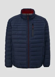 Outdoorjacke Gesteppte Outdoor-Jacke mit Stehkragen Blende