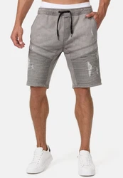 Indicode Herren Ernest Jeansshorts Grau/Hellgrau/Khaki