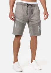 Indicode Herren Ernest Jeansshorts Grau/Hellgrau/Khaki