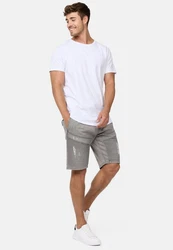 Indicode Herren Ernest Jeansshorts Grau/Hellgrau/Khaki