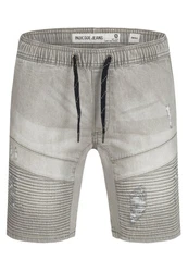 Indicode Herren Ernest Jeansshorts Grau/Hellgrau/Khaki