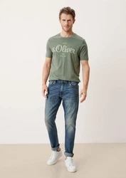 s.Oliver Stoffhose Jeans Keith Slim Fit Mid Rise Slim Leg Dunkelgrün/Grün