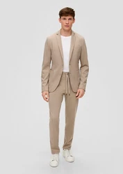 s.Oliver BLACK LABEL Stoffhose Anzughose aus Stretch-Jersey Khaki/Beige/Braun