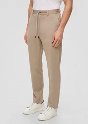 s.Oliver BLACK LABEL Stoffhose Anzughose aus Stretch-Jersey Khaki/Beige/Braun