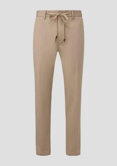 s.Oliver BLACK LABEL Stoffhose Anzughose aus Stretch-Jersey Khaki/Beige/Braun
