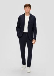 s.Oliver BLACK LABEL Stoffhose Anzughose aus Stretch-Jersey schwarz