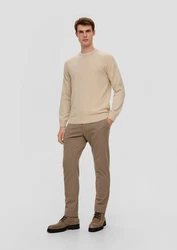 s.Oliver Strickpullover aus Wollmix Beige/Khaki/Braun