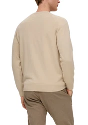 s.Oliver Strickpullover aus Wollmix Beige/Khaki/Braun