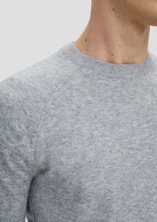 s.Oliver Strickpullover aus Wollmix Grau
