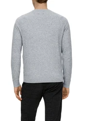 s.Oliver Strickpullover aus Wollmix Grau