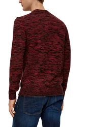 s.Oliver Strickpullover aus Effektgarn Dunkelrot/Bordeaux