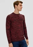 s.Oliver Strickpullover aus Effektgarn Dunkelrot/Bordeaux