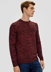 s.Oliver Strickpullover aus Effektgarn Dunkelrot/Bordeaux