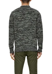 s.Oliver Strickpullover aus Effektgarn Grün/Dunkelgrau/Dunkelgrün/Grau