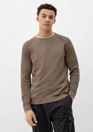 Strickpullover Raglanpulli aus Strukturstrick