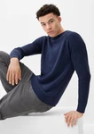 QS Strickpullover Raglanpulli Strukturstrick Dunkelblau/Hellblau/Grau/Blau