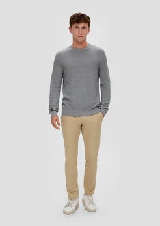 s.Oliver Chinohose Slim Fit Khaki/Grau/Beige
