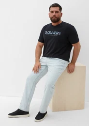 Stoffhose Jeans Casby / Relaxed Fit / Mid Rise / Straight Leg Leder-Patch