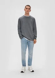 QS Strickpullover Dunkelgrau/Hellgrau/Dunkelblau/Grau